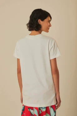 FARM Rio T-shirts<T-shirt blanc en coton biologique Welcome To The Tropics