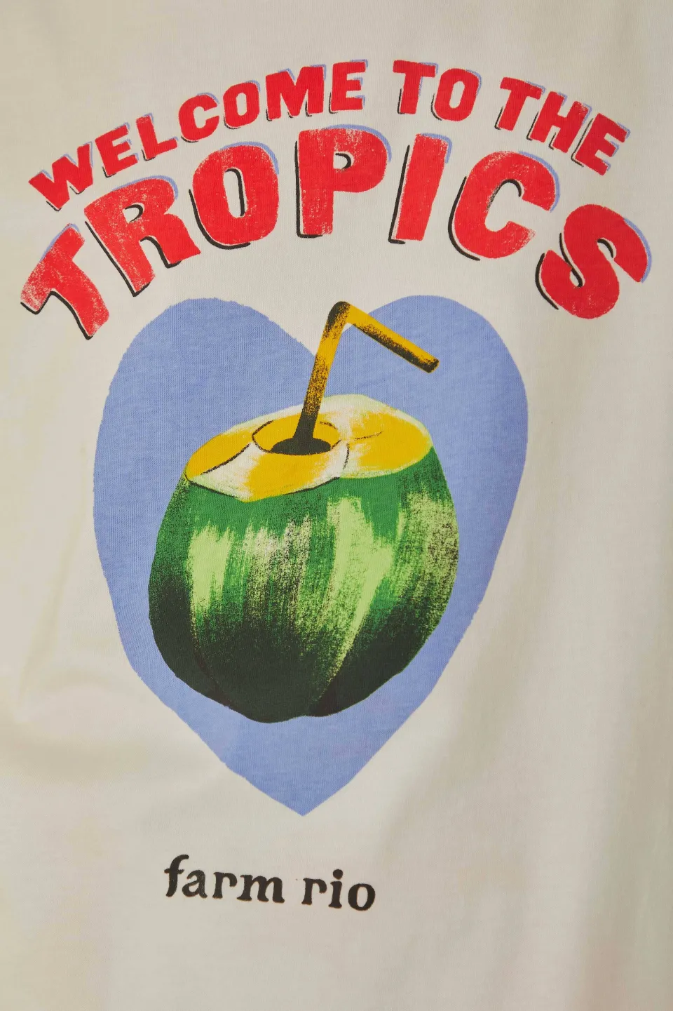 FARM Rio T-shirts<T-shirt blanc en coton biologique Welcome To The Tropics