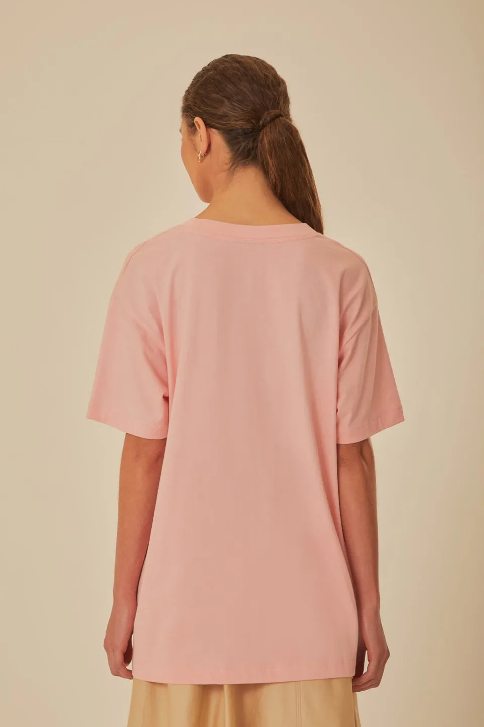 FARM Rio T-shirts<T-shirt décontracté en coton biologique rose Come To Rio