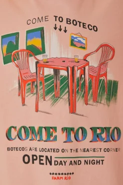 FARM Rio T-shirts<T-shirt décontracté en coton biologique rose Come To Rio