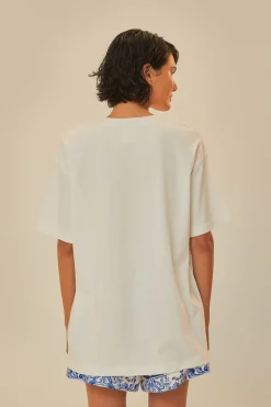 FARM Rio  T-shirts<T-shirt décontracté en coton biologique Copacabana Off-White