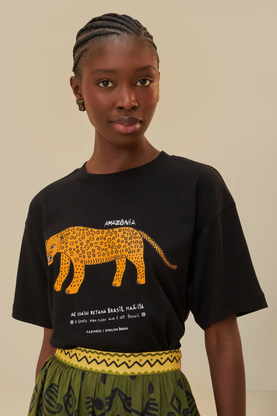 FARM Rio T-shirts<T-shirt décontracté en coton biologique Amazonia noir