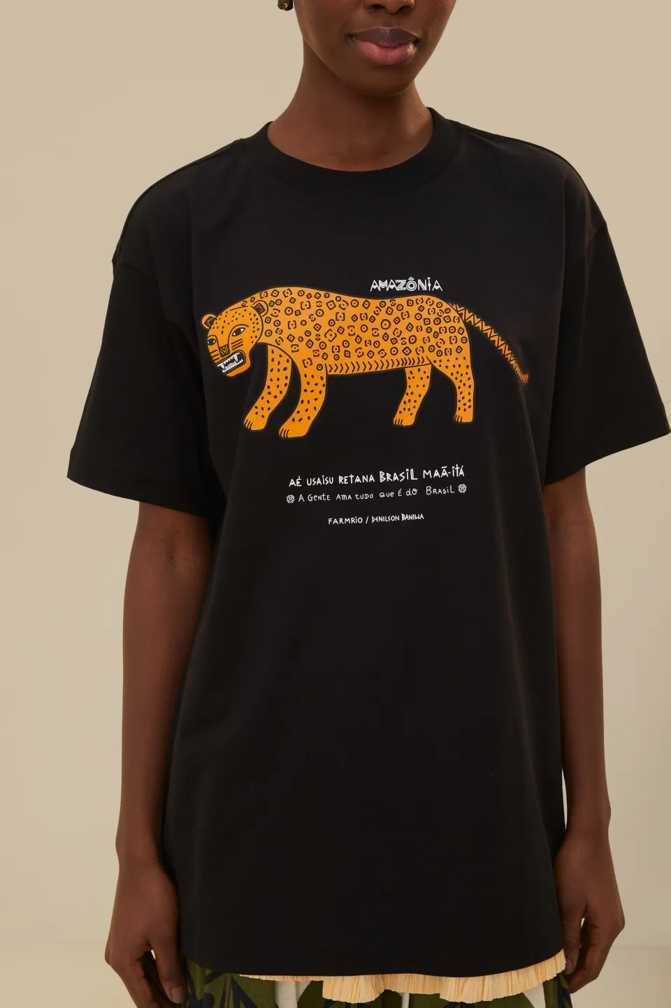 FARM Rio T-shirts<T-shirt décontracté en coton biologique Amazonia noir