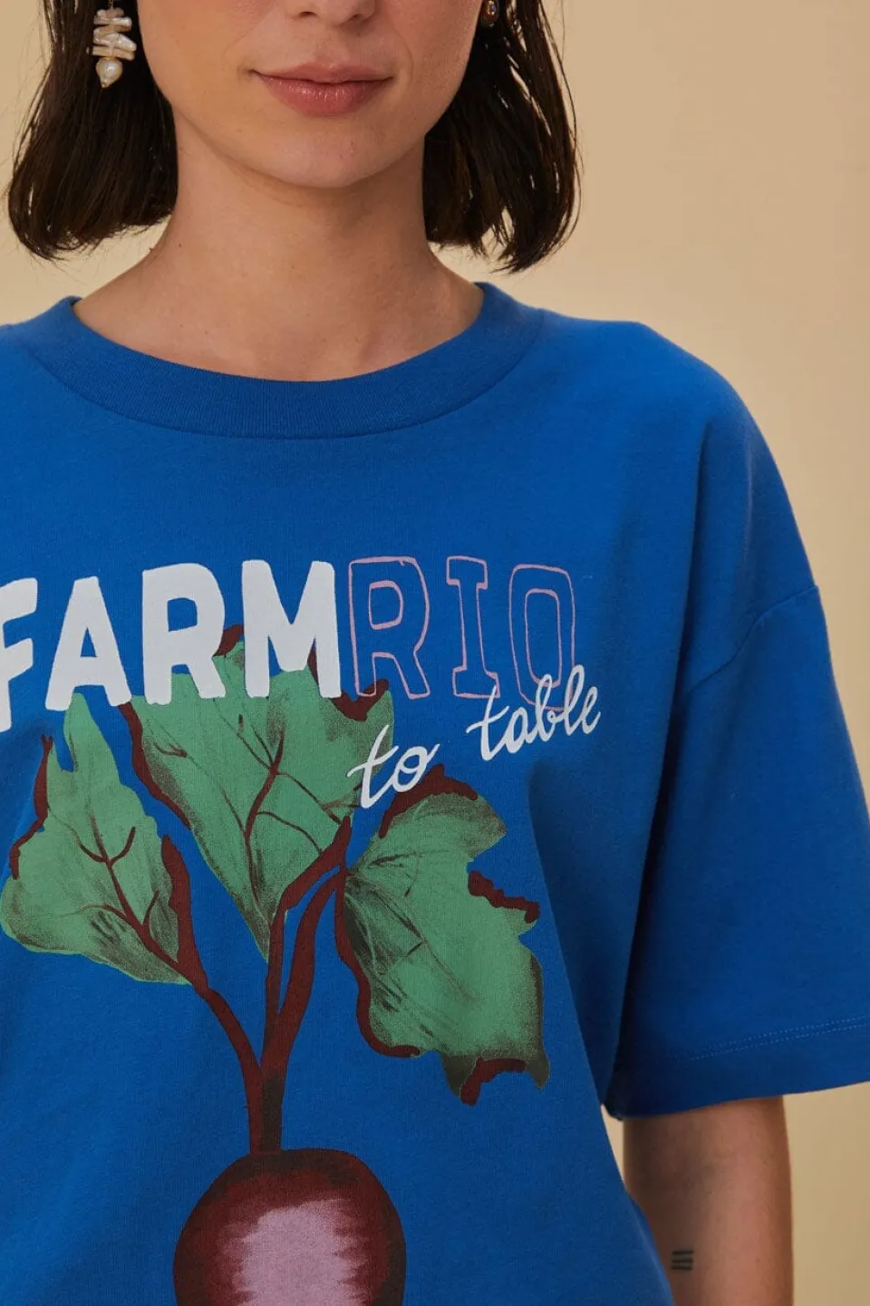 FARM Rio T-shirts<T-shirt en coton biologique Blue Beet Farm To Table