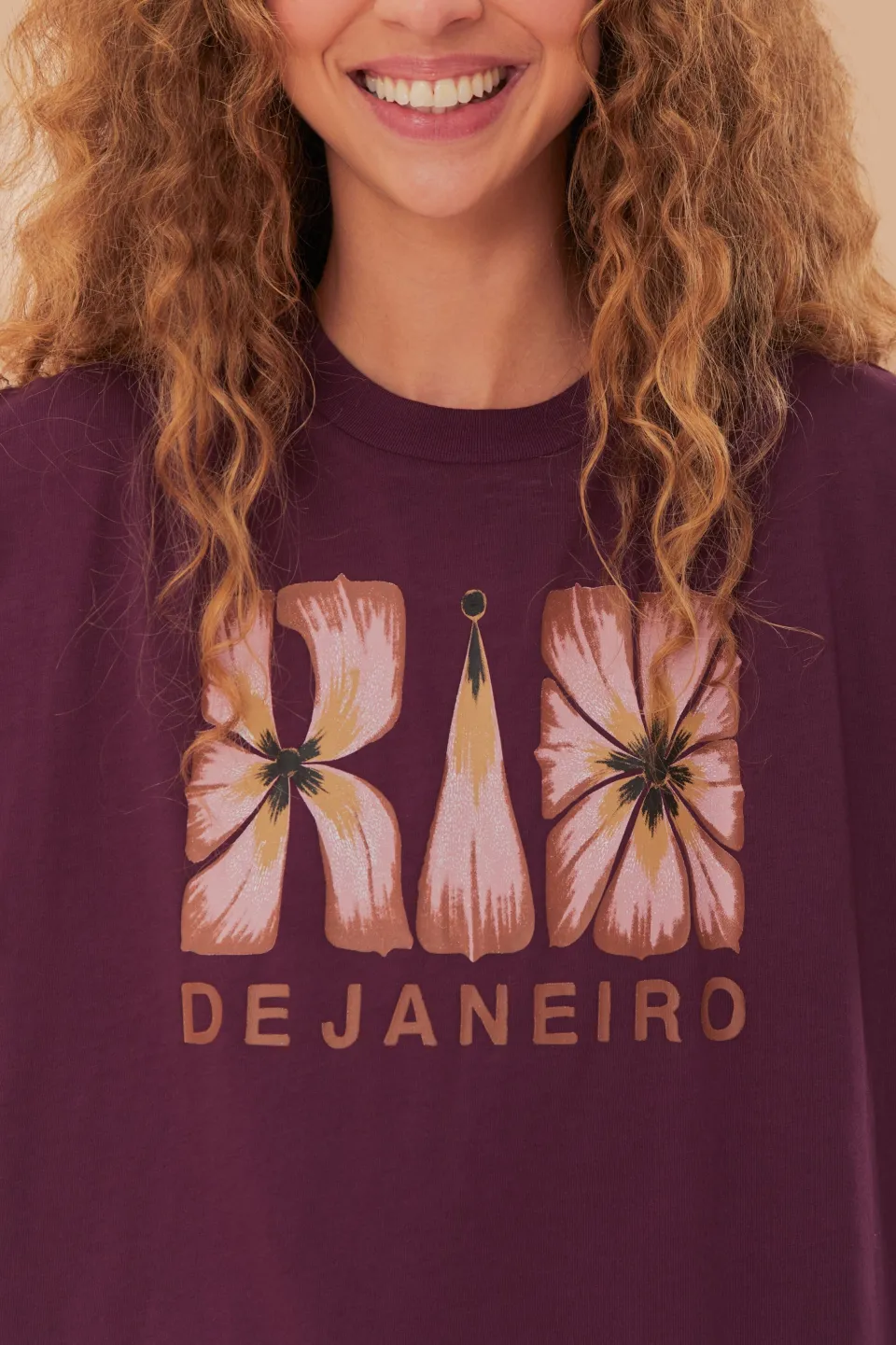 FARM Rio T-shirts<T-shirt en coton biologique avec épaulettes Rio de Janeiro