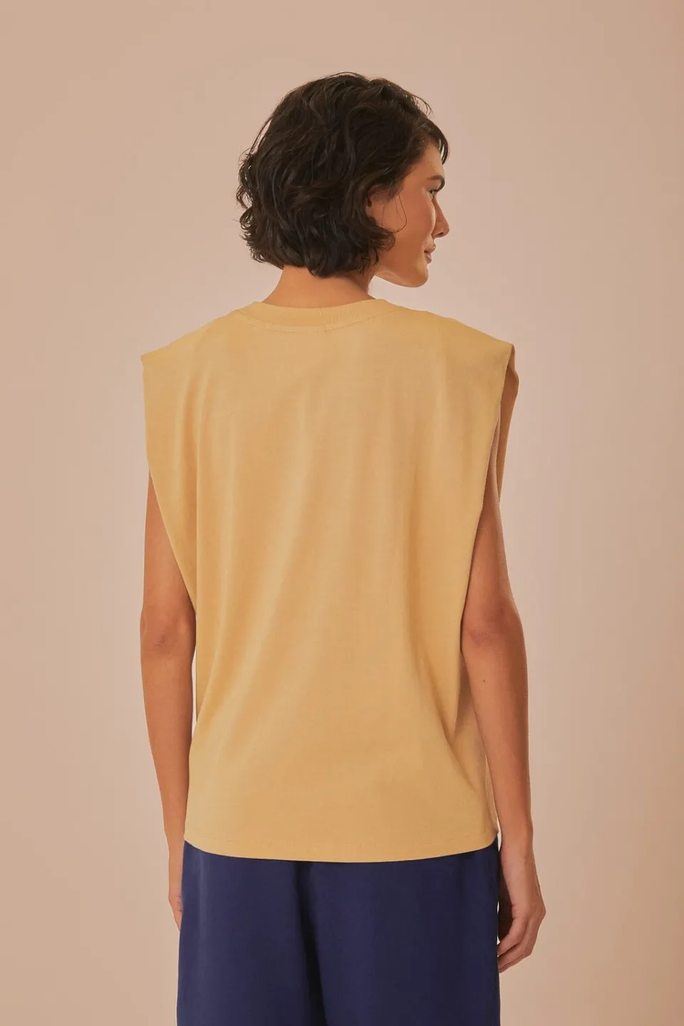 FARM Rio T-shirts<T-shirt en coton biologique à épaulettes Sand Rio