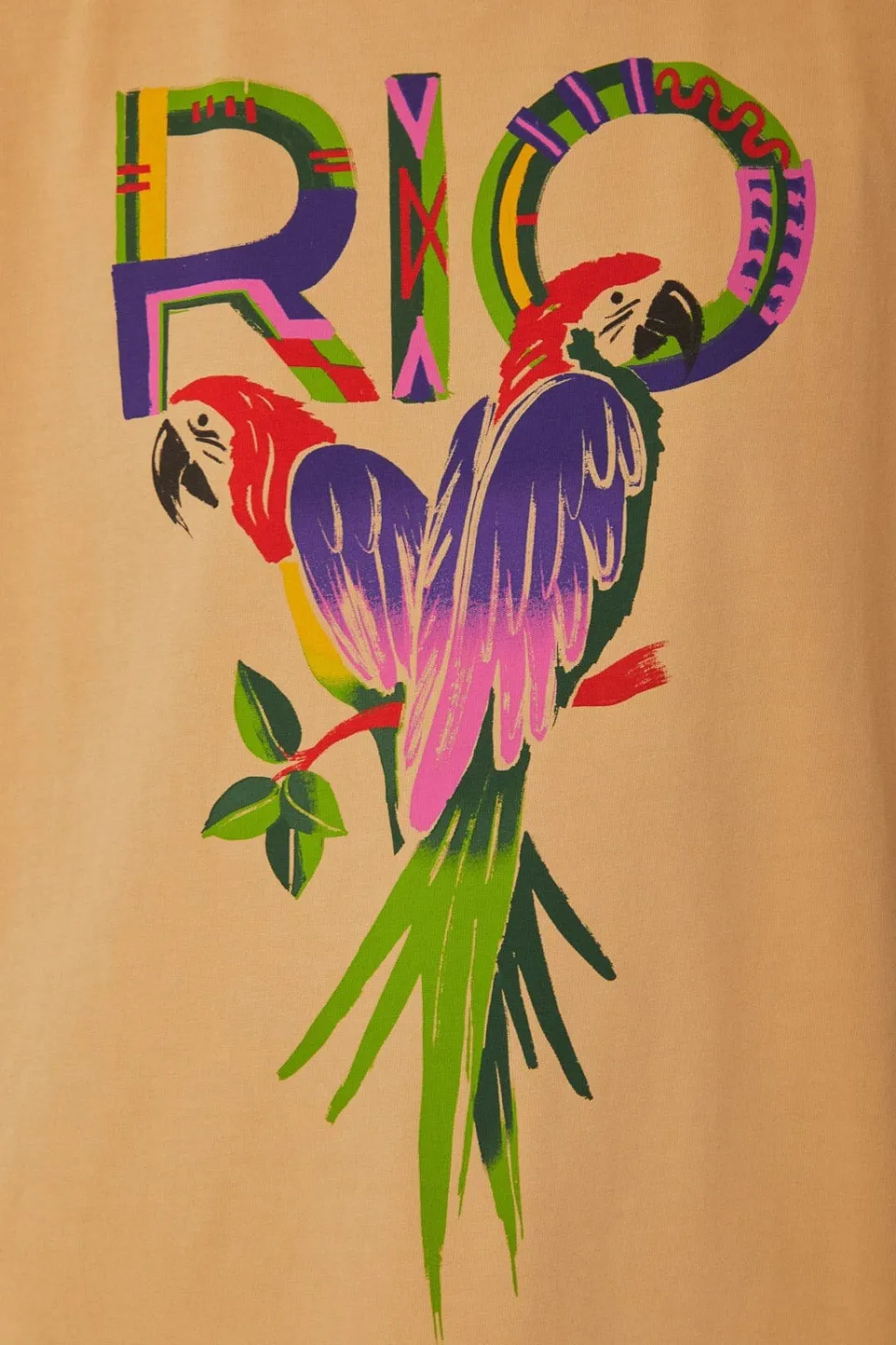 FARM Rio T-shirts<T-shirt en coton biologique à épaulettes Sand Rio