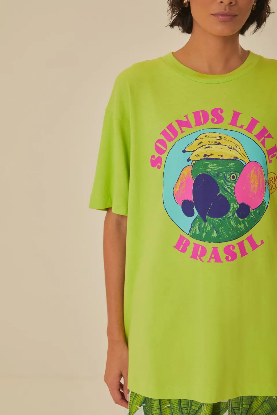FARM Rio T-shirts<T-shirt en coton biologique vert Sounds Like Brasil