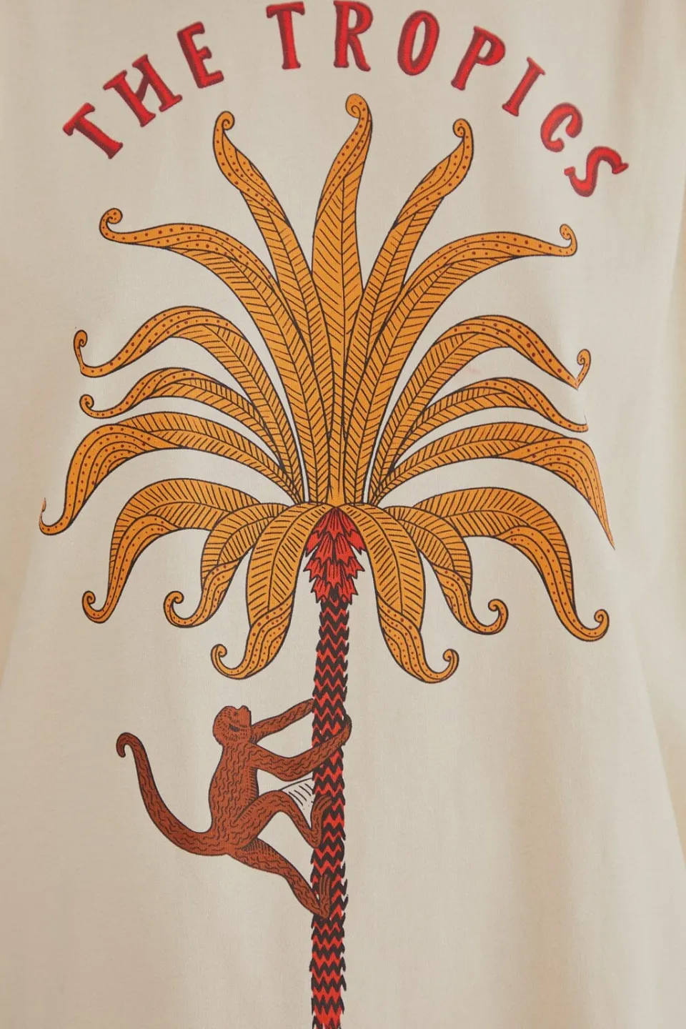 FARM Rio T-shirts<T-shirt plissé en coton biologique The Tropics