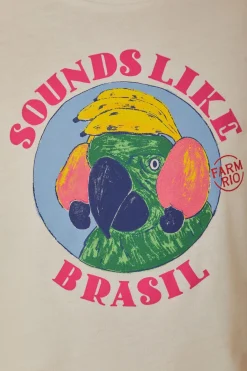 FARM Rio T-shirts<T-shirt pour bébé en coton biologique blanc. on dirait le Brésil