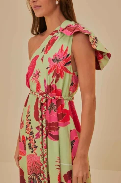 FARM Rio  Robes Longues<Vert Robe longue Fresh Garden Lenzing™ Ecovero™ Euroflax™