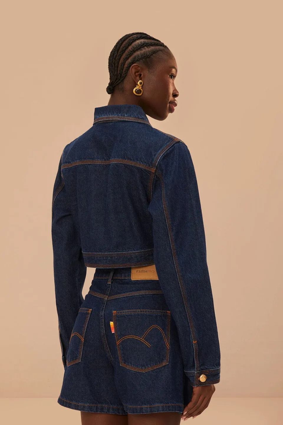FARM Rio Hauts Courts<Veste courte en jean foncé