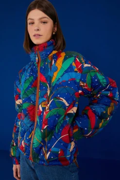 FARM Rio  Doudounes<Veste doudoune réversible forêt colorée au crochet